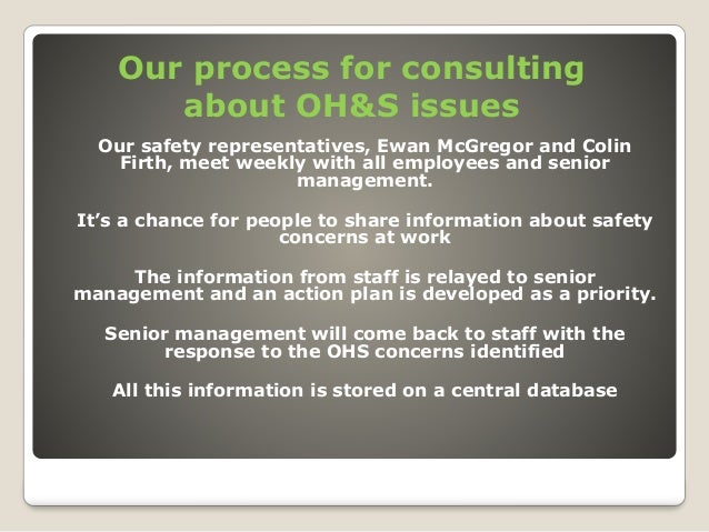 Ohs issues in business plan