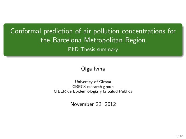 Example air pollution thesis