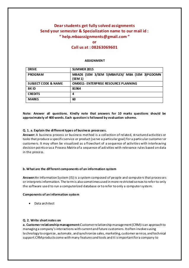 om 0011 enterprise resource planning 2) master of business (enterprise resource planning systems) program objectives this course is designed to focus on the issues related to the implementation and management of erp systems. om 0011 enterprise resource planning 2) master of business (enterprise resource planning systems) program objectives this course is designed to focus on the issues related to the implementation and management of erp systems.