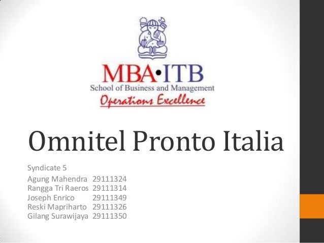 omnitel pronto italia essay Omnitel pronto italia case 1 what was omnitel s advantage when the service was launched in december 1995 omnitel s advantage vs tim was a high quality. omnitel pronto italia essay Omnitel pronto italia case 1 what was omnitel s advantage when the service was launched in december 1995 omnitel s advantage vs tim was a high quality.