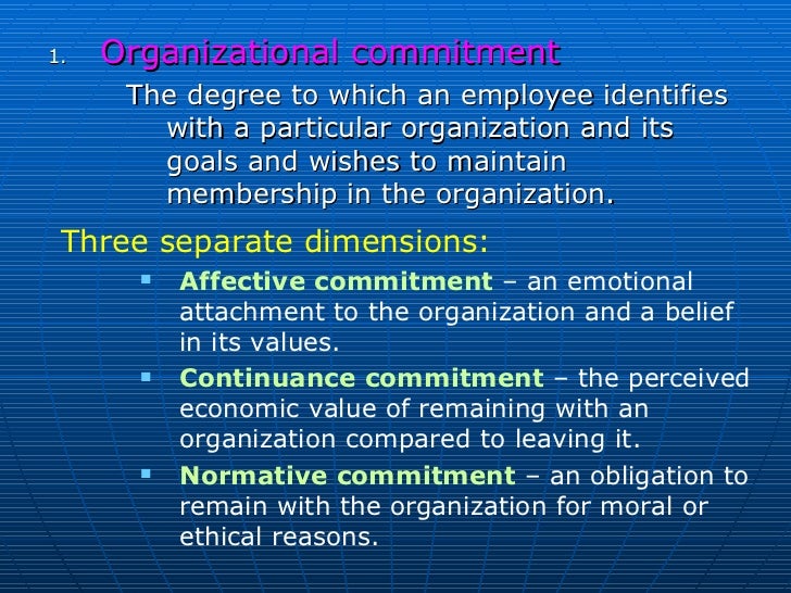 it is the degree to which a person identifies with a particular organization and its goals wishes In other words a person with a high level of job job involvement measures the degree to which people identify with a particular organization and its goals and. it is the degree to which a person identifies with a particular organization and its goals wishes In other words a person with a high level of job job involvement measures the degree to which people identify with a particular organization and its goals and.