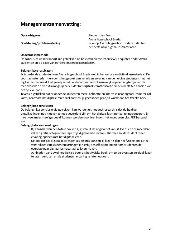 Onderzoek digitalisering lesmateriaal HBO