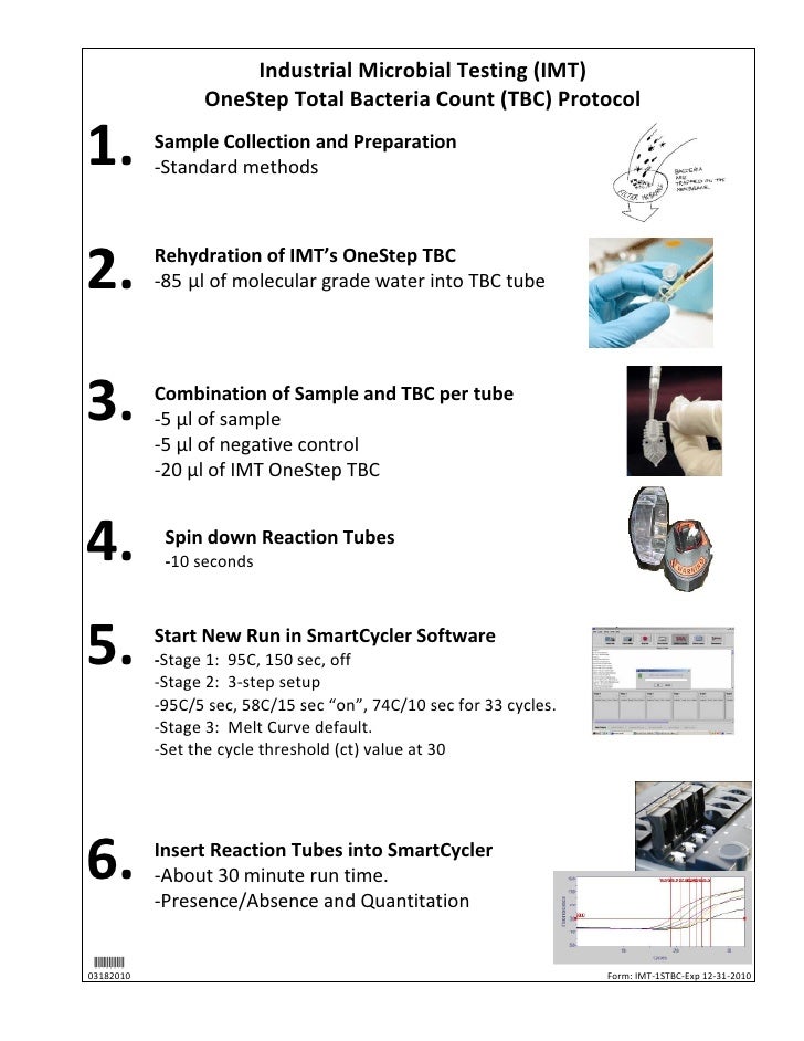One Step Total Bacterial Count Protocol 07 1 2010v1