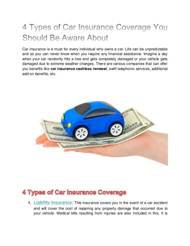 Types of Car Insurance Coverage You Should Be Aware About
