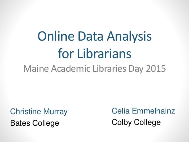 Online data analysis