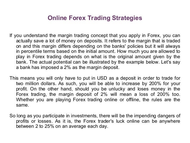 Online forex trading tips