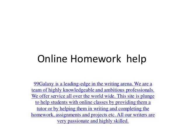 Free on line homework help