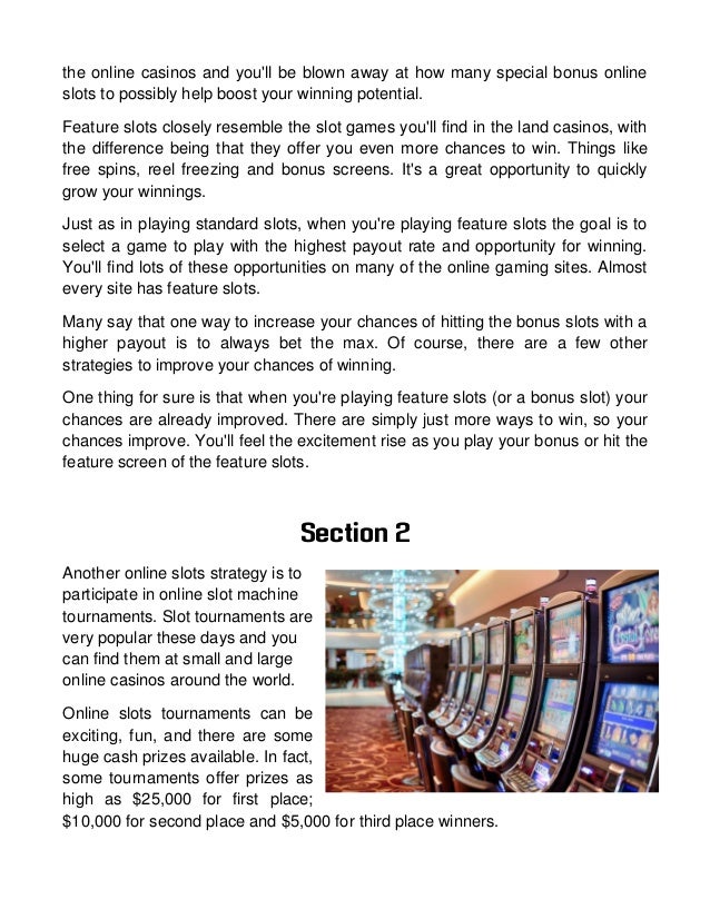 Chances of winning slots
