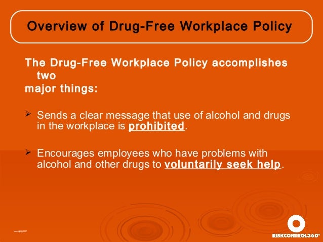 Drugs and alcohol in the workplace