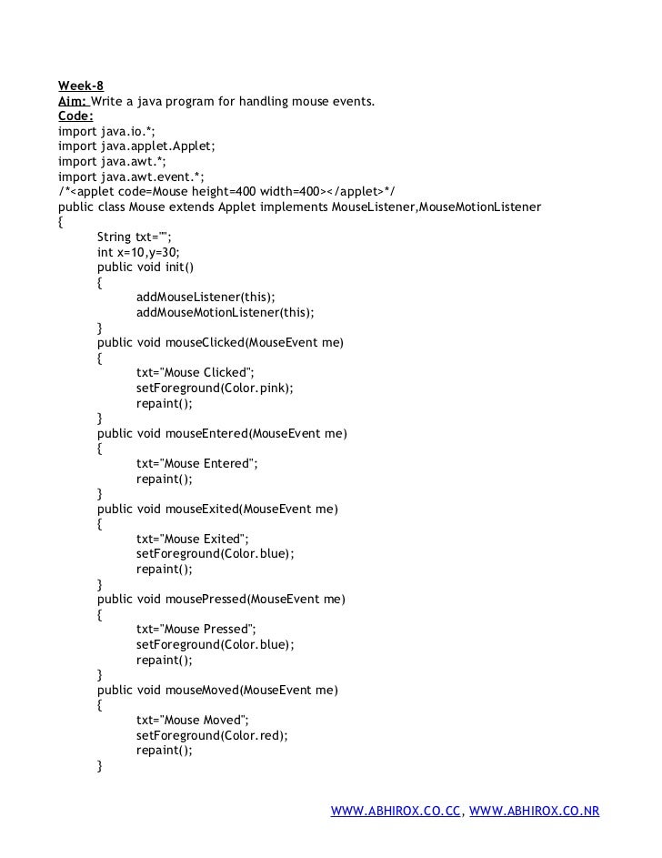 Java Program Extension - ponmaster