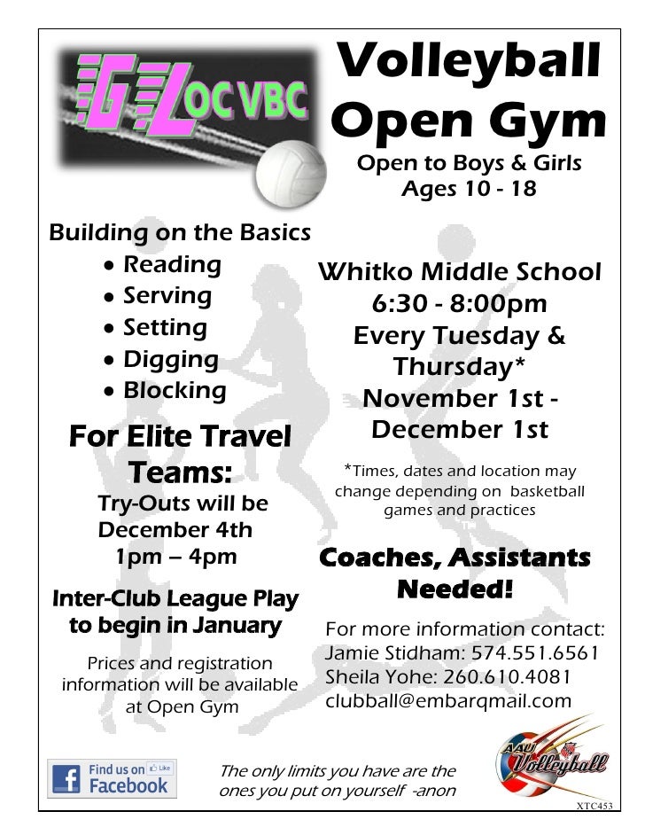 Open Gym Flyer
