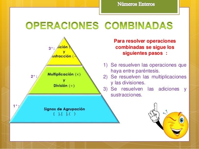 Resultado de imagen de OPERACIONES COMBINADAS CON NUMEROS ENTEROS PRIMARIA