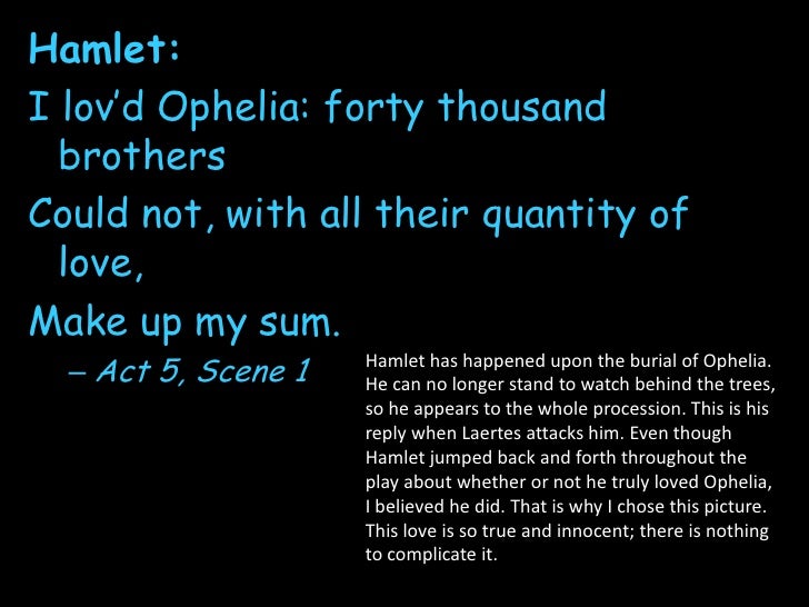 Hamlet did not love ophelia essay