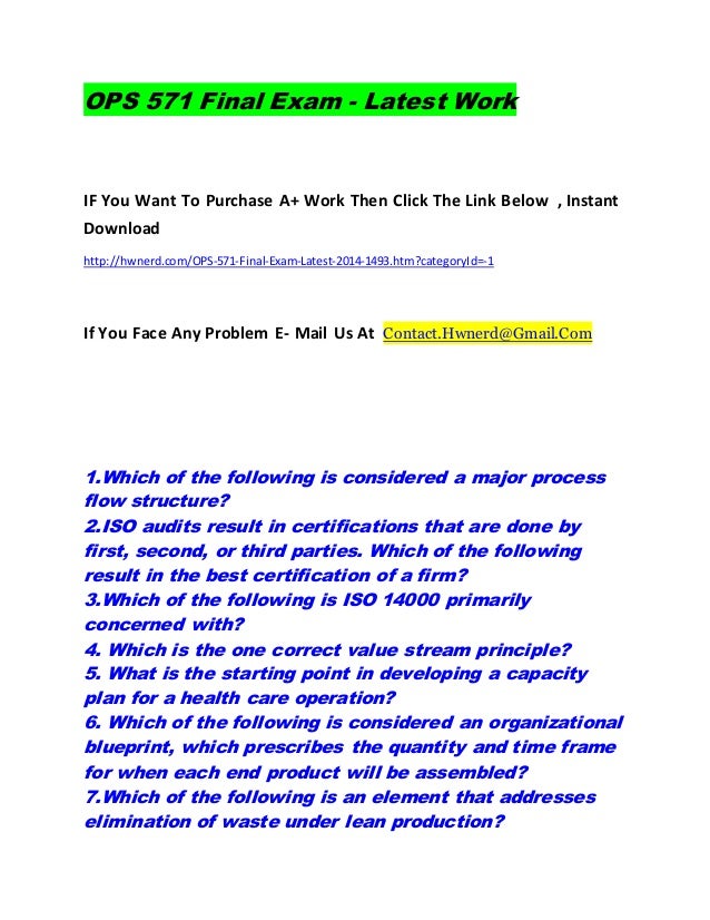 ops 571 operations management final exam ops 571 operations management final exam