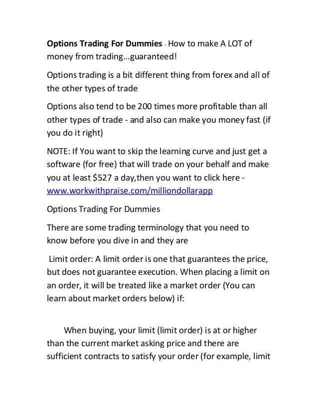 Stock options for dummies