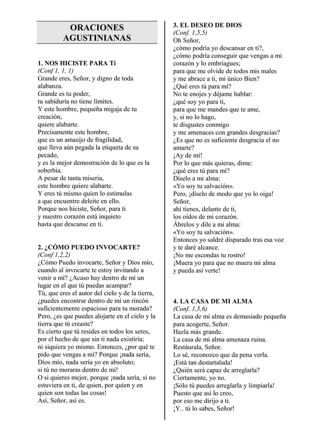 Oraciones Agustinianas PDF