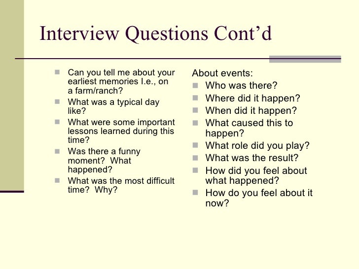 background interview questions