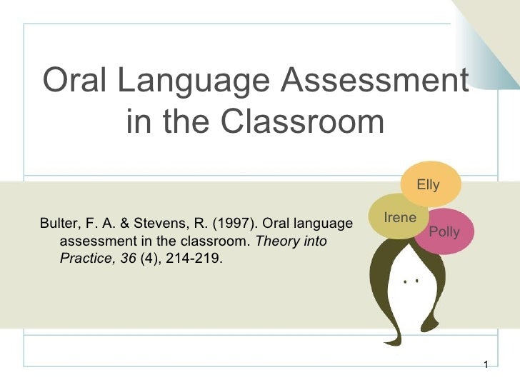 Assessing Oral Language 101