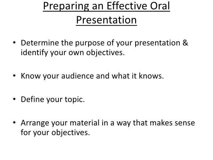 Great ideas for oral presentations