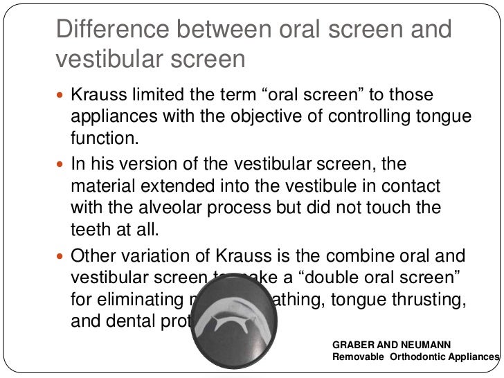Oral screen