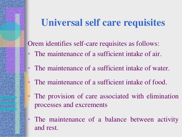 Orem's theory