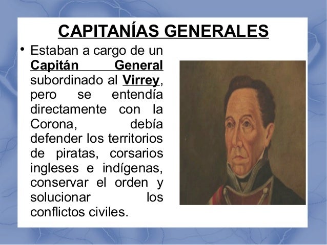 Organizacion politico administrativa de la colonia (sexto)