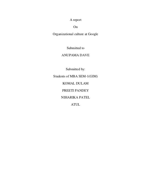 Google culture case study pdf