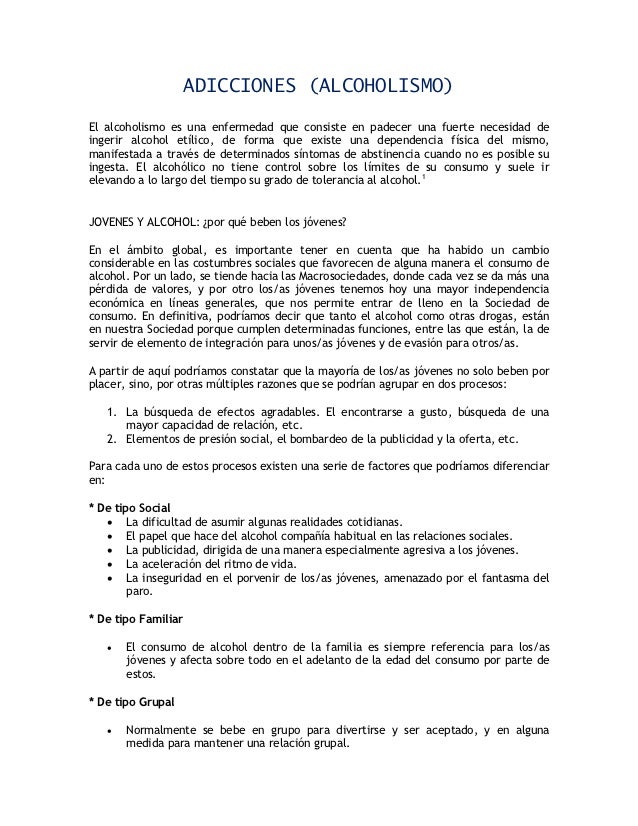 El pinchazo del alcoholismo el nombre del preparado