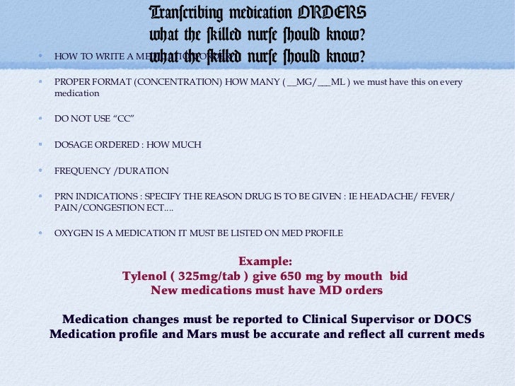 How To Write Home Health Orders How To Write Home Health Orders