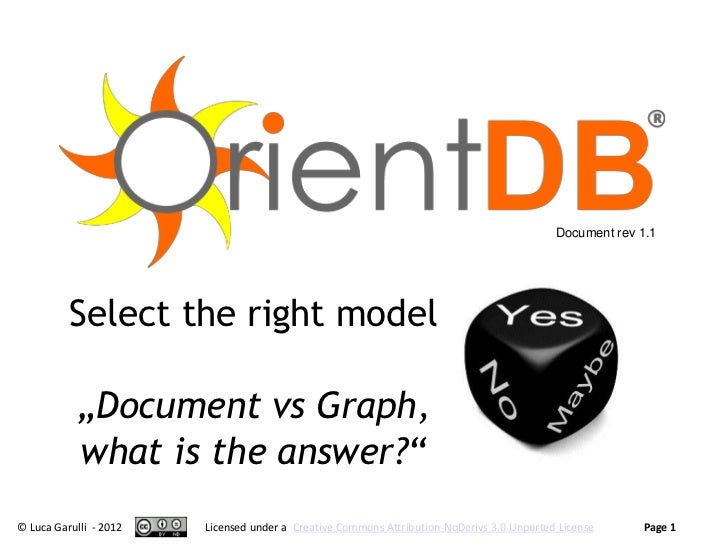 OrientDB document or graph? Select the right model (old presentation)