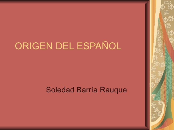 Origen del español