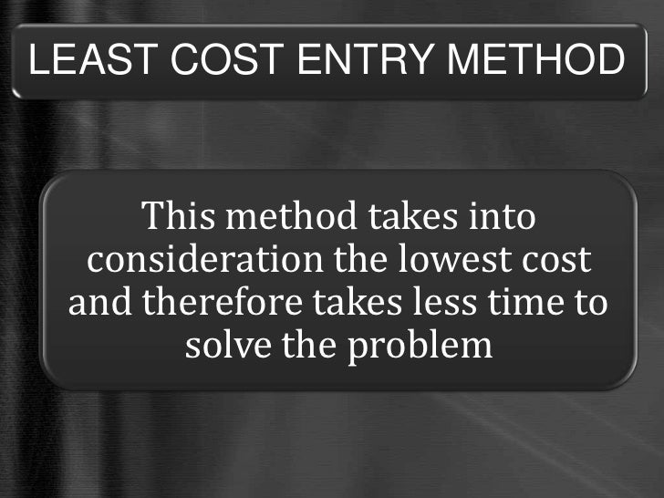 Transportation Problem in Operational Research