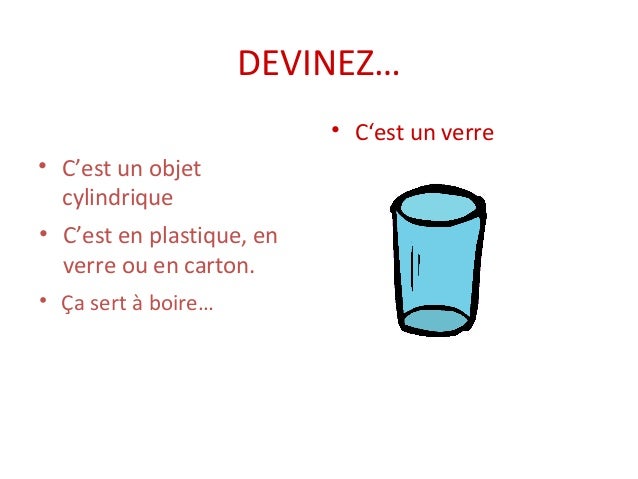 Resultado de imagen de qu'est-ce que c'est? décrire un objet