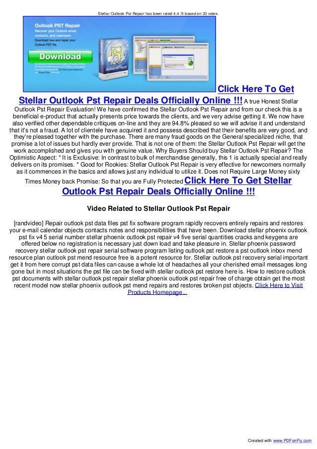 Stellar phoenix outlook pst repair v4.5 serial key free download free