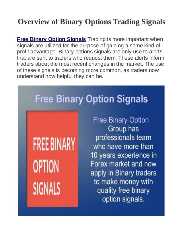 analytics for binary option signals