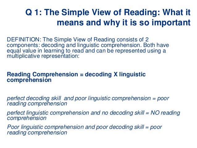 simple definition of reading