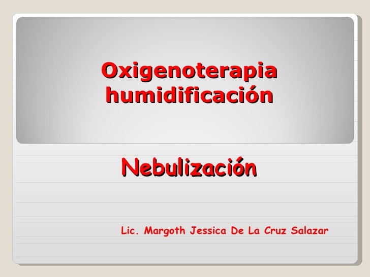 Humidificadores oxigenoterapia