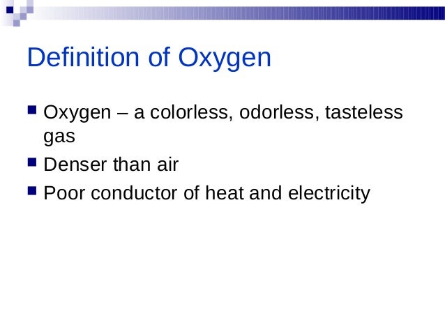 oxygen meaning