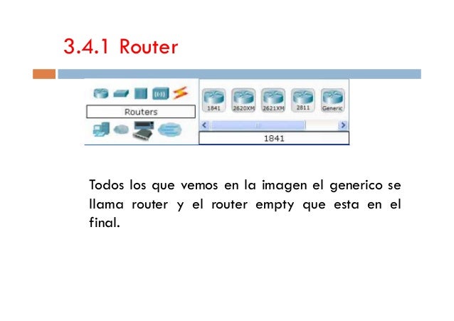 3.4.1 Router
Todos los que vemos en la imagen el generico se
llama router y el router empty que esta en el
final.
 