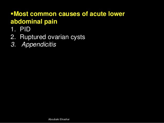 Gynecological causes of acute abdominal pain