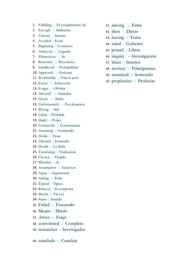 INGLES PALABRAS ingles palabras: