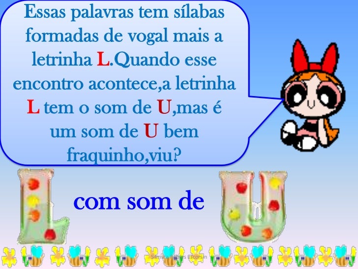 Palavras com l ou u prof. silmara