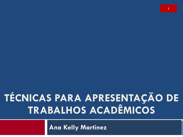 Slide para apresentação de trabalho academico