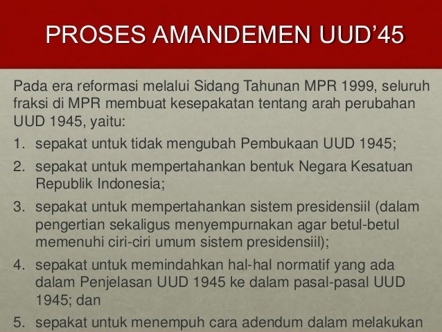 Pancasila dan amandemen uud45