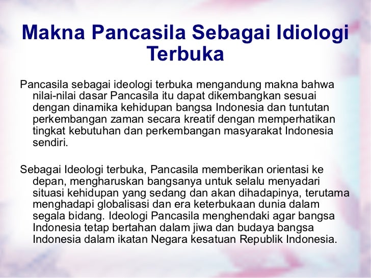 Pancasila Adalah Ideologi Terbuka : KELAS ONLINE PPKn : "PANCASILA