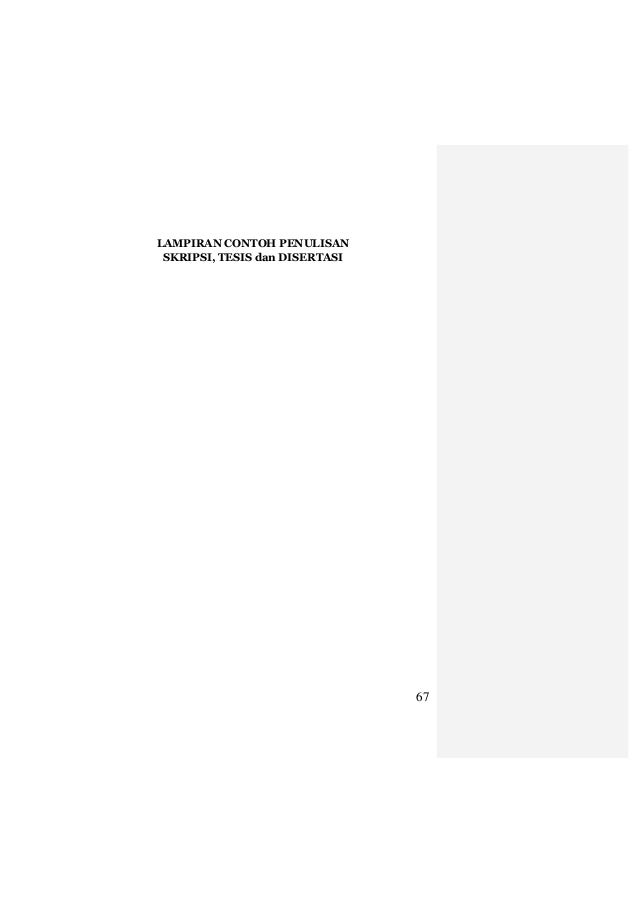 Panduan penulisan thesis