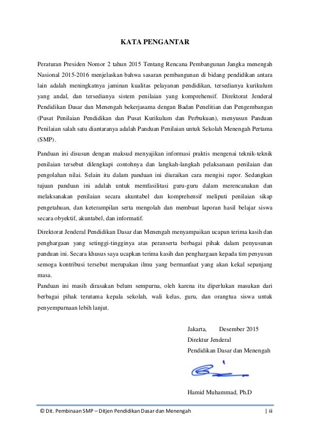 Panduan penilaian untuk Sekolah Menengah Pertama (SMP