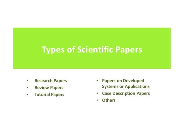How to write scientific papers