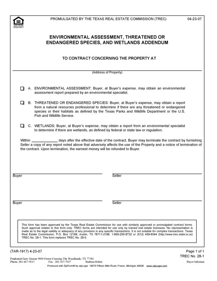 contract termination estate form real texas
