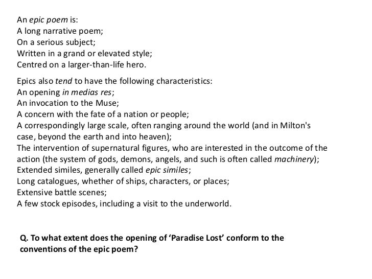 Paradise lost essay questions
